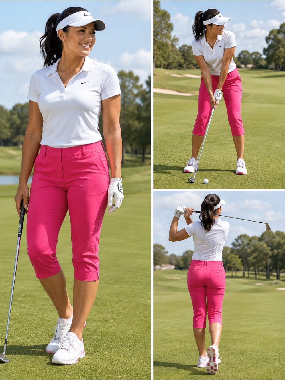 Pebble Beach Women's Pink Casual Capri/Golf Pant NWT